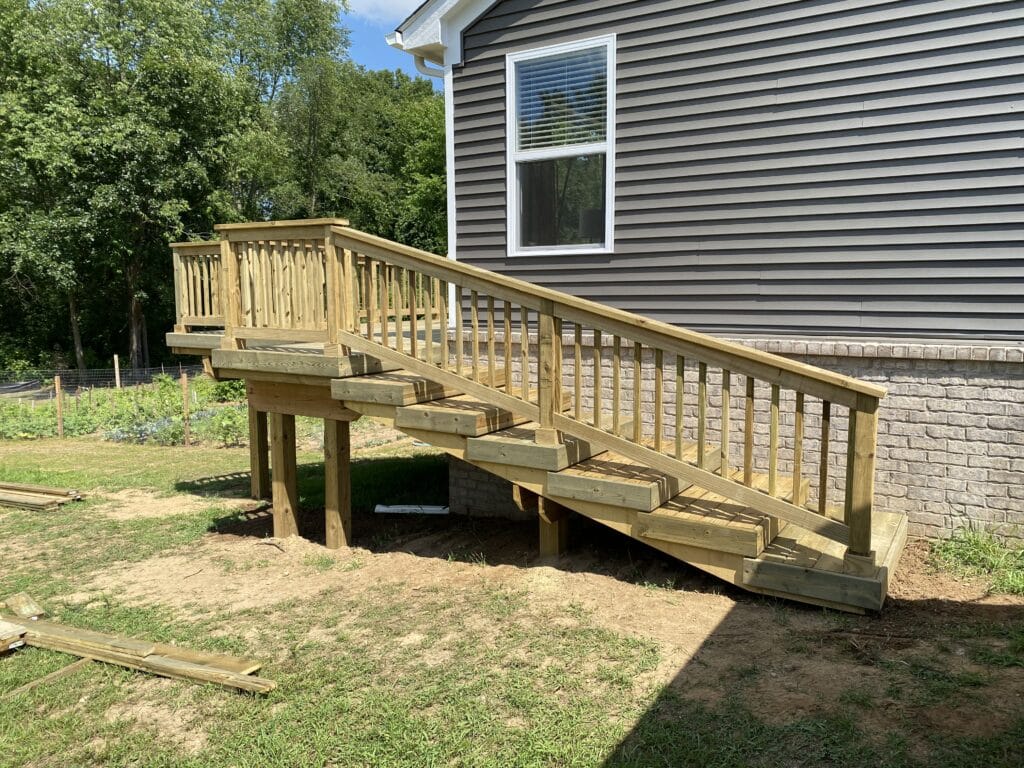 Stair Construction and Railing Installation