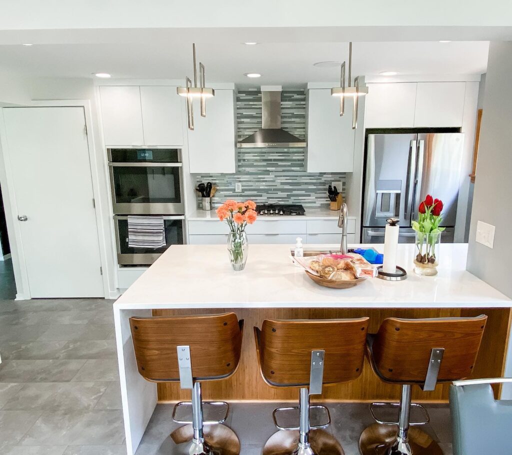 Kitchen with granite countertop installation by Spoiled Rotten Homes