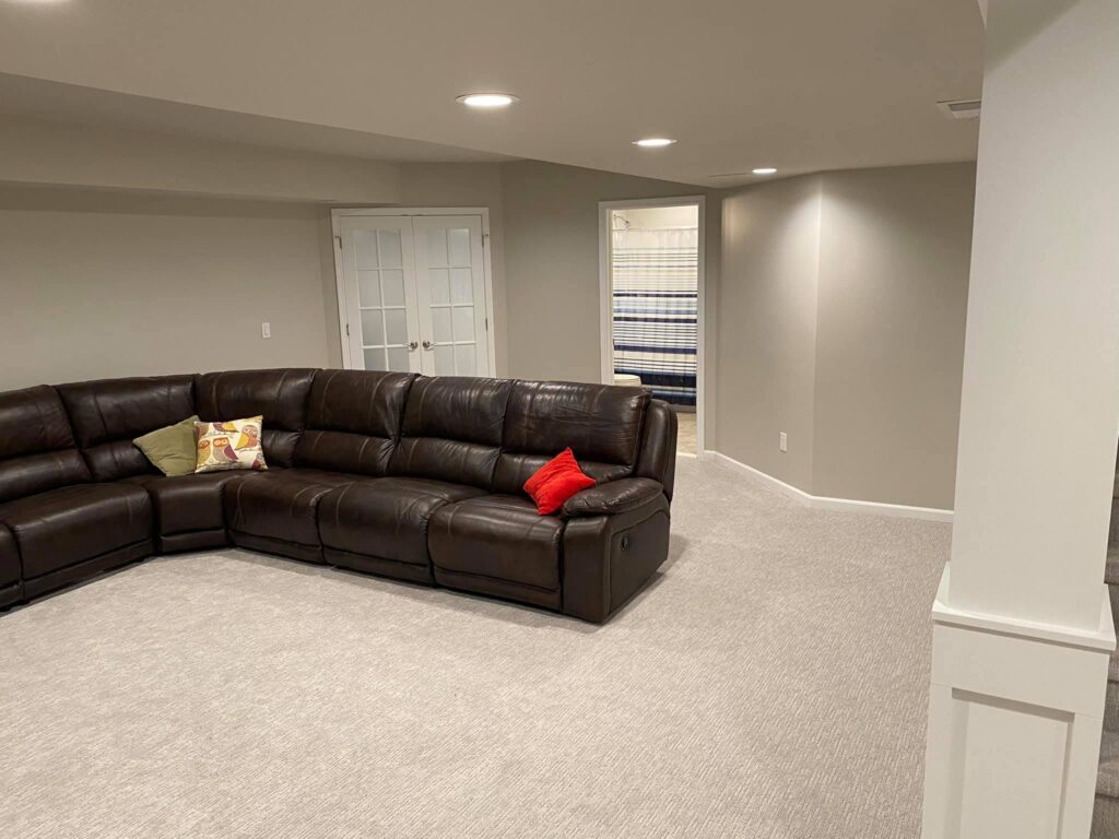 Spacious Finished Basement By Spoiled Rotten Homes